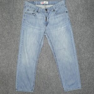 Levis 505 Jeans Boys 12 Husky 32x27 Blue Straight Leg Denim Medium Wash Kids